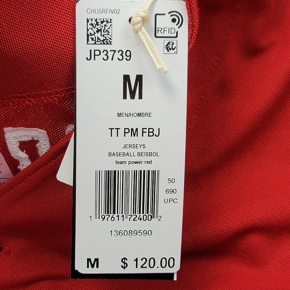 Adidas Texas Tech University Patrick Mahomes Baseball Jersey JP3739 Men Sz M New - Picture 3 of 9